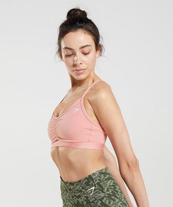 Sujetadores Deportivos Gymshark Ruched Mujer Rosas | CO 2174ILH